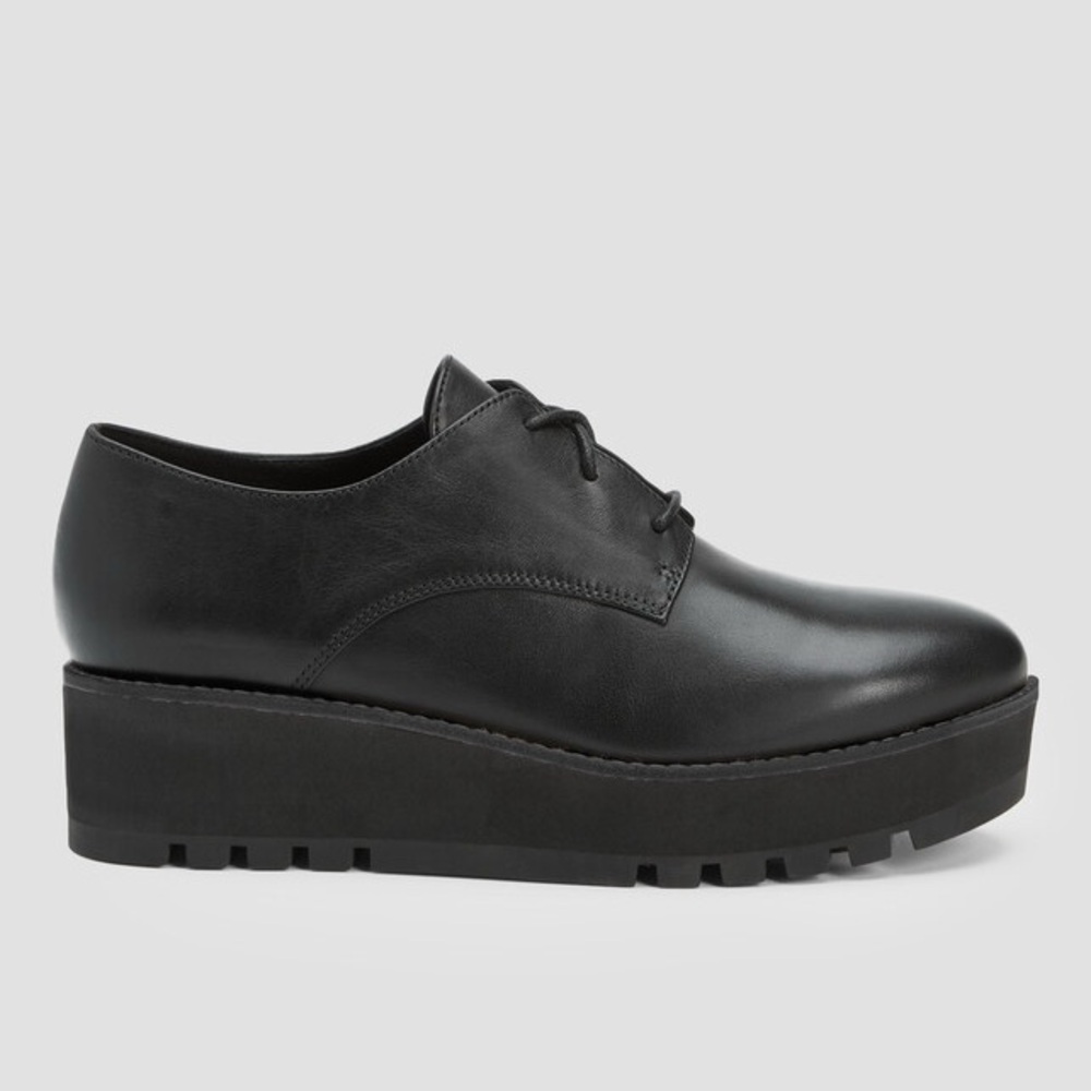 Women’s Vagabond Black Leather Tara Platform Oxford Shoes size 40 / 10 NIB